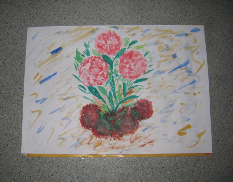 Pomponblume Tusche