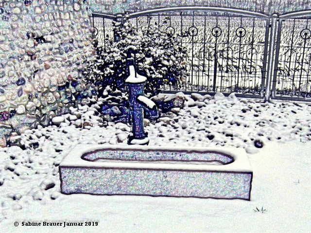 Pumpe im Schnee maleffekt