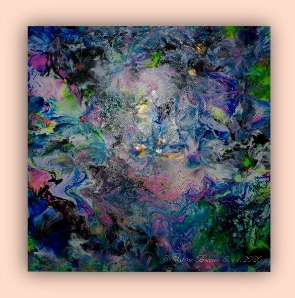 Am Teich abstrakt Acrylpouring