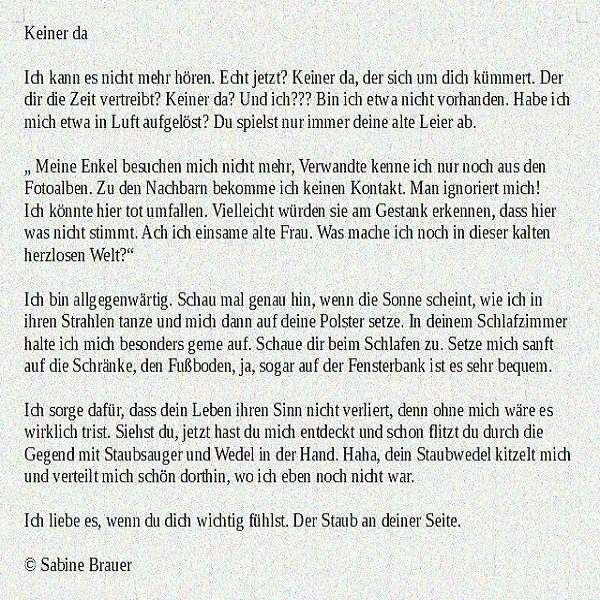 Keiner da